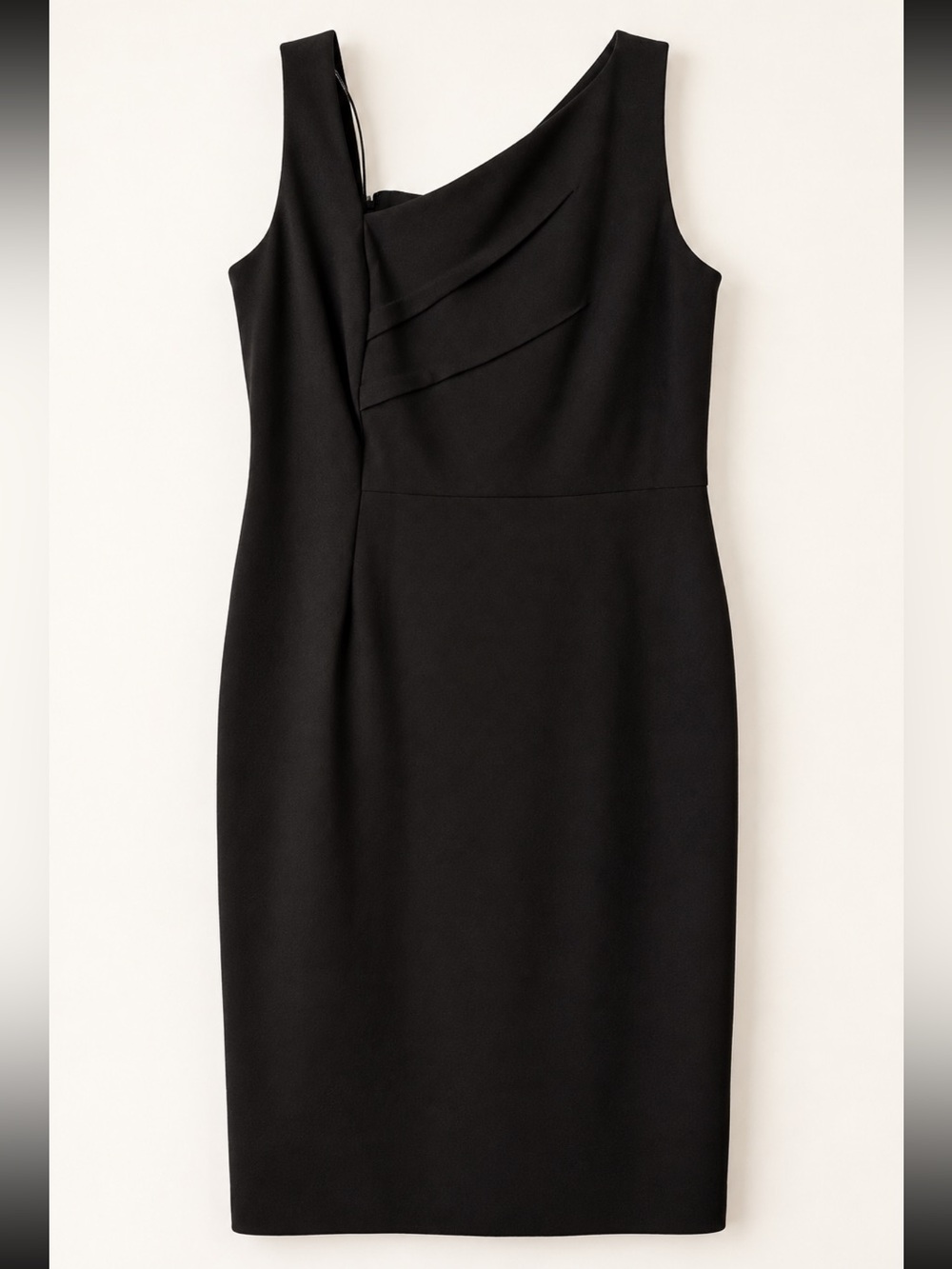 Calvin Klein Asymmetrical Sleeveless Sheath Dress Black Size 12